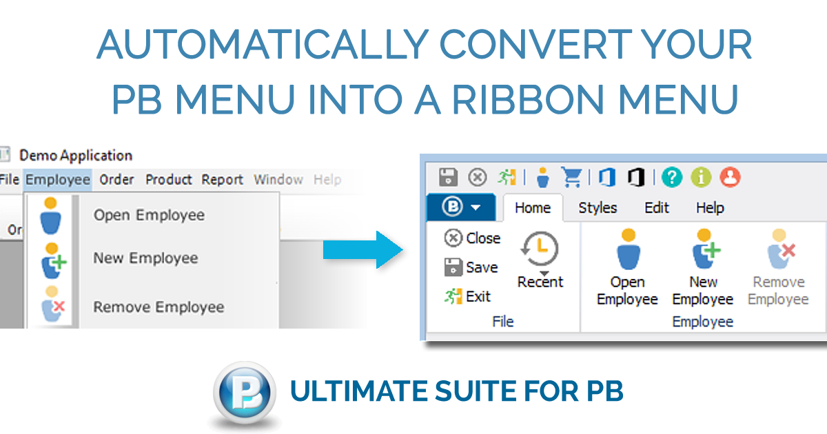 Convert your PB Menu into Ribbon Menu | USPB