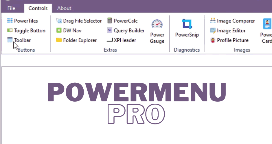 PowerMenu Pro Ribbon Menu for PB Apps