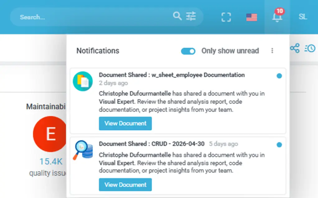 Visual Expert - in app and email notification services